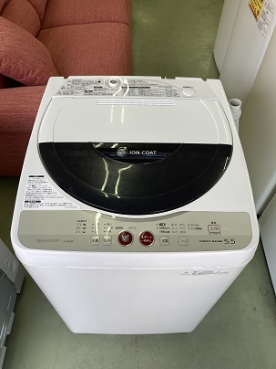 シャープ 全自動洗濯機 5.5kg  送風乾燥機能付き　2010年製　ES-GE55K