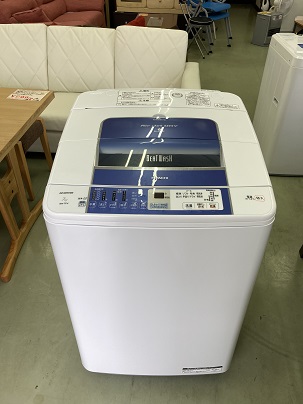 ★分解洗浄済★日立 HITACHI7.0kg全自動洗濯機 ブルー ビートウォッシュ2012年製BW-7PV-A
