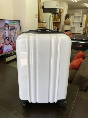 小型スーツケース TSAキー付き ホワイト/ブラック