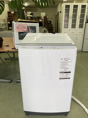 2021年製 東芝 TOSHIBA 10kg 全自動洗濯機 ガラストップホワイト AW-10M7